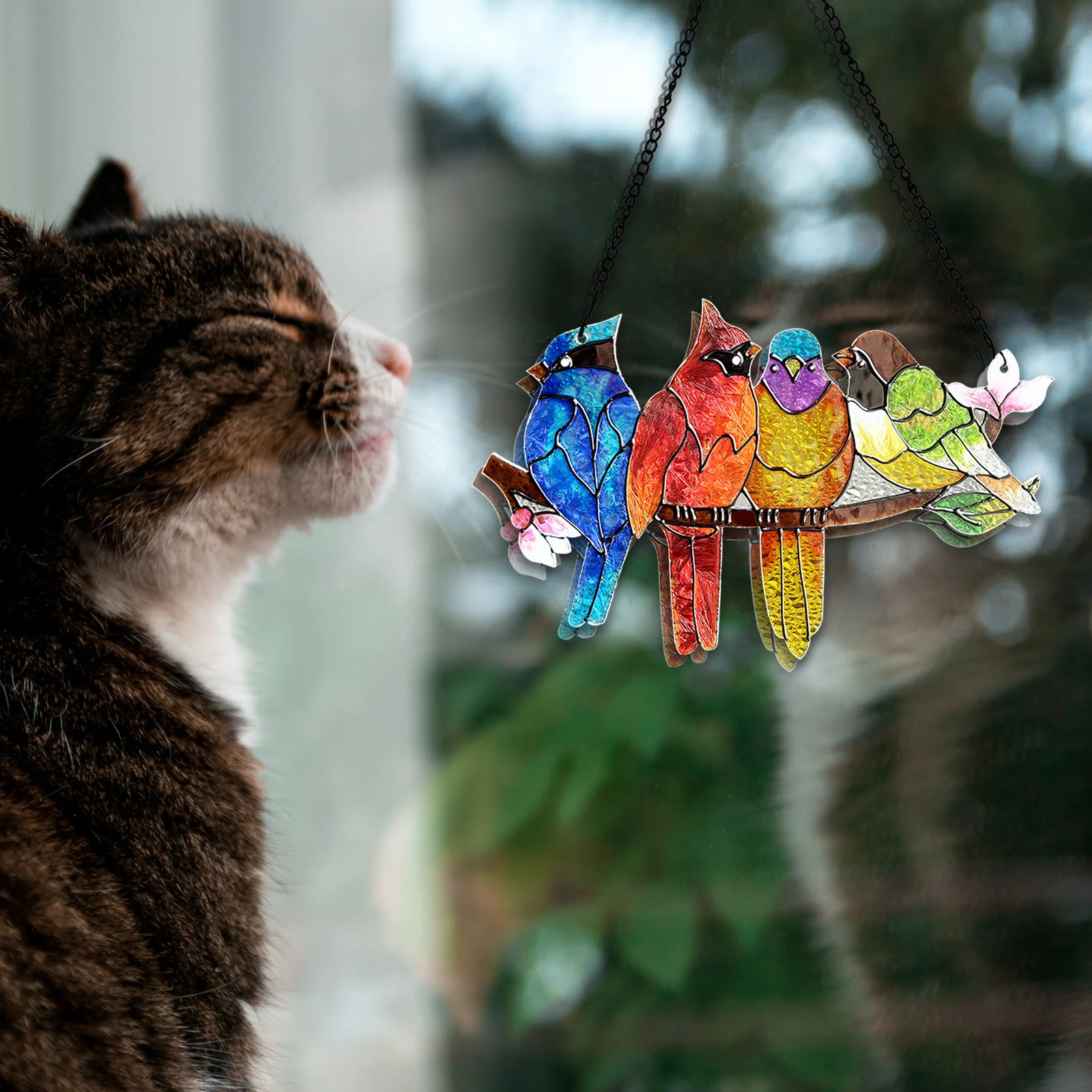 Colourful Decorative Metal Bird Pendant